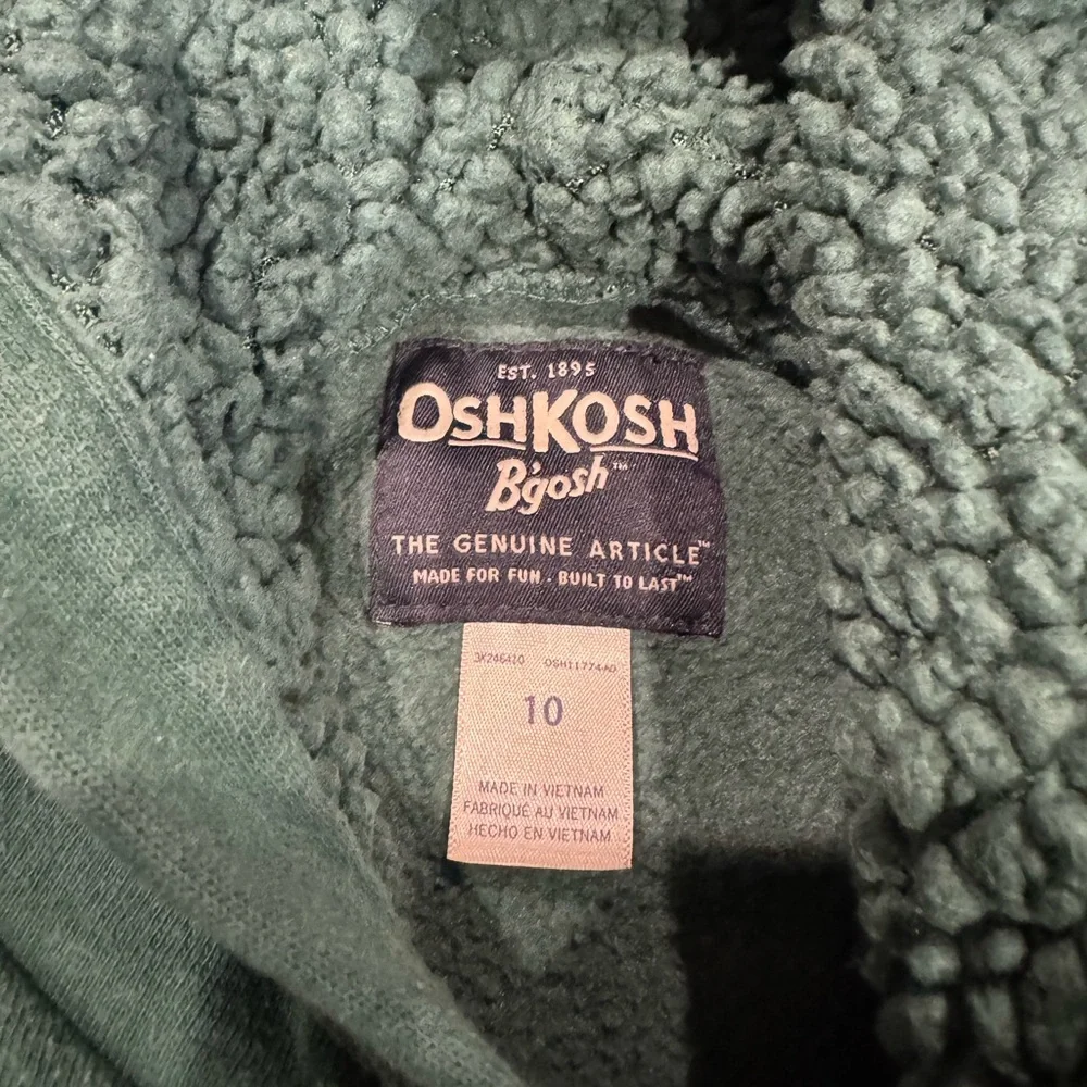 OshKosh B'gosh Green and Navy Kids Hoodie